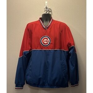 Vintage Chicago Cubs Lined Windbreaker Size Large Genuine Merchandise‎